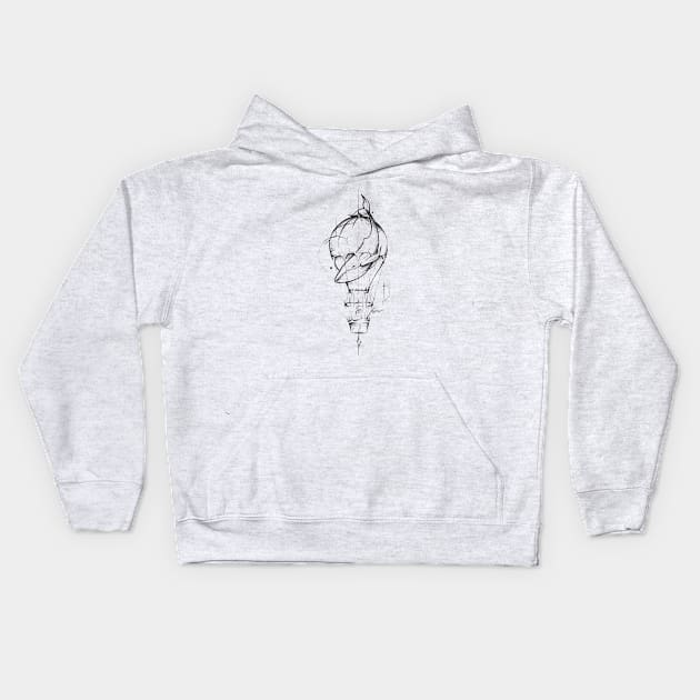 Flaying Wale Kids Hoodie by hitext